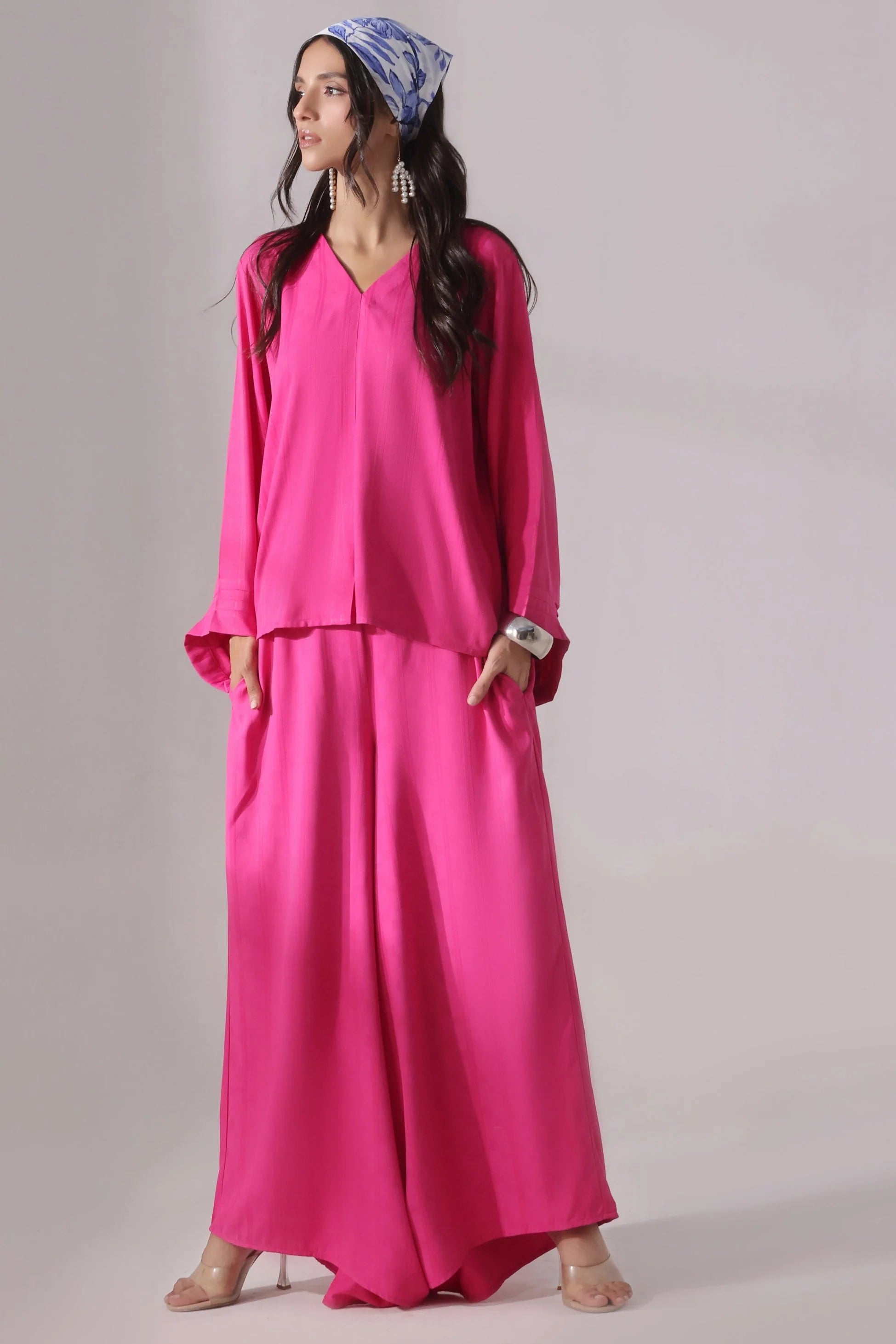 Fuchsia Muse Set - Stitched 2PC