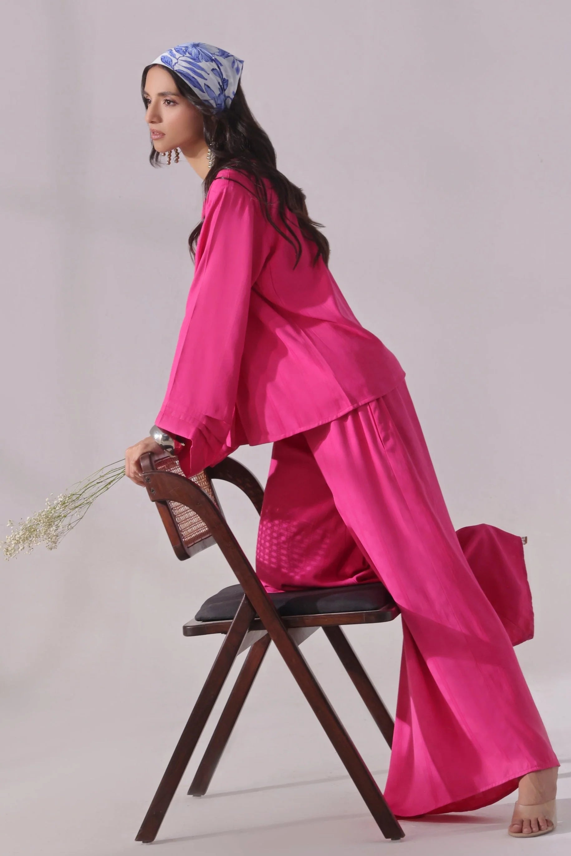 Fuchsia Muse Set - Stitched 2PC