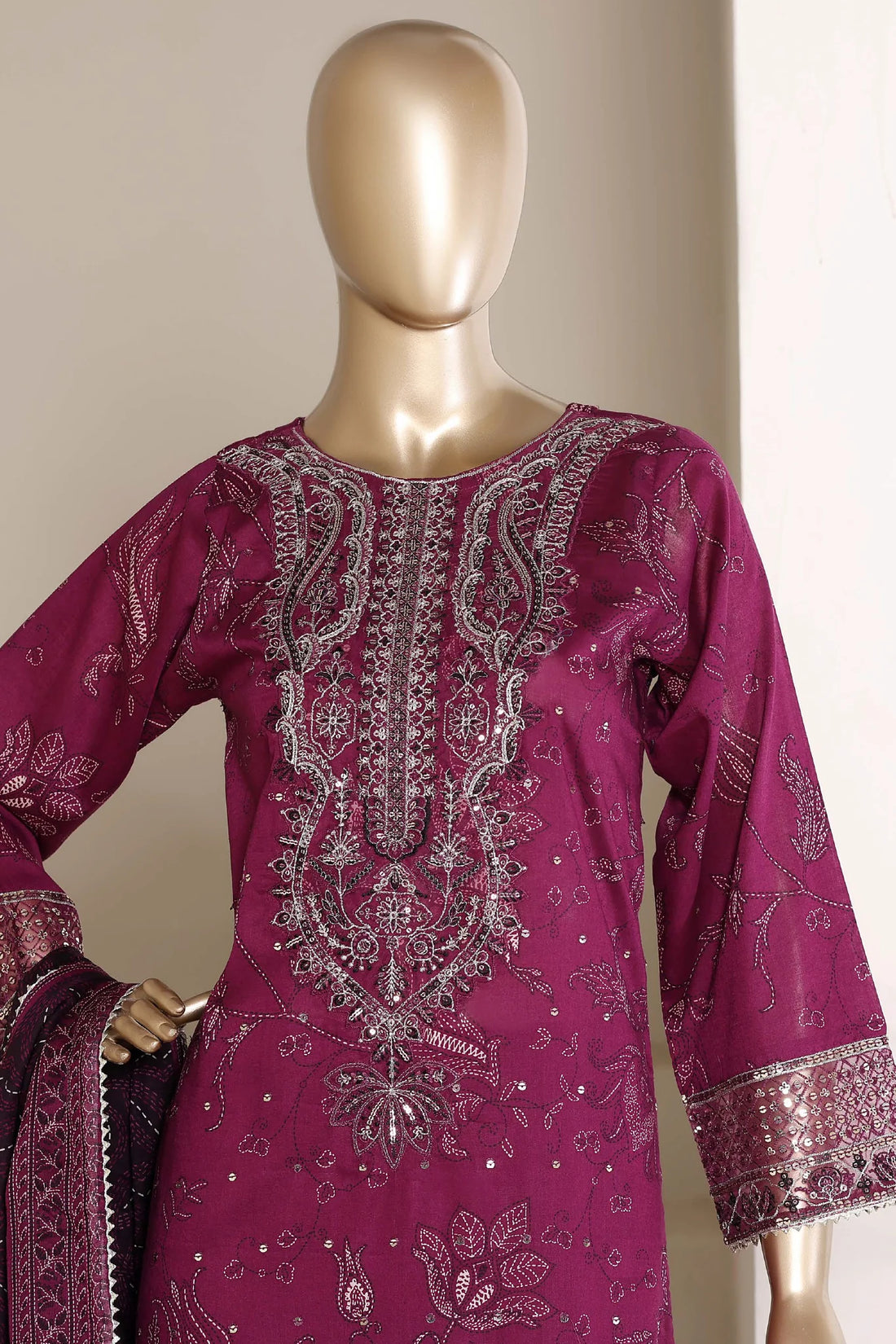 Chic Purple Wear - Stitched 3PC