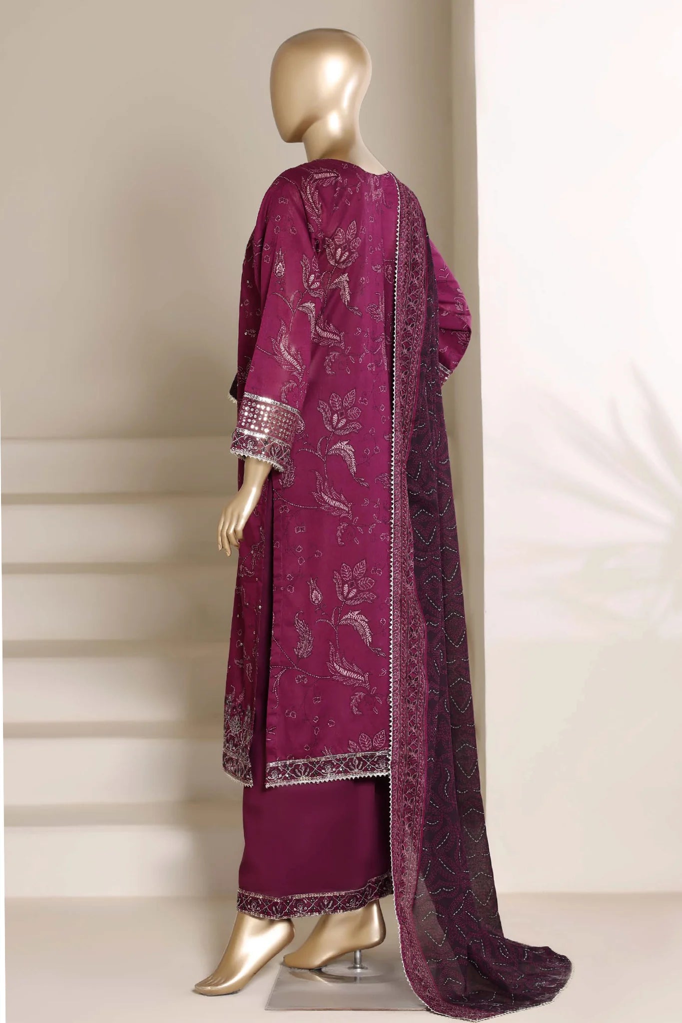 Chic Purple Wear - Stitched 3PC