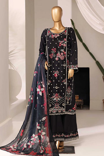 Dark Elegance- Stitched 3PC