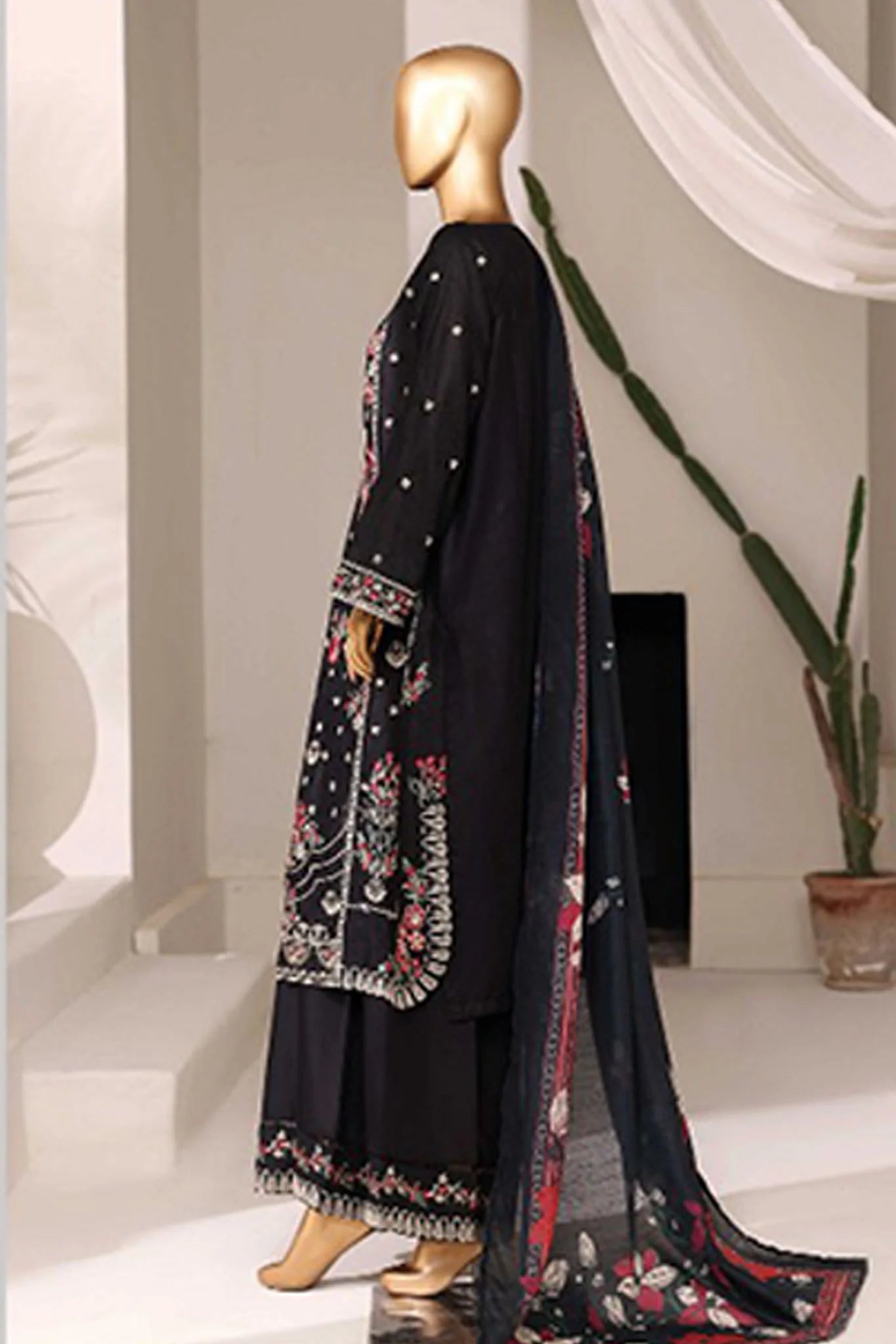 Dark Elegance- Stitched 3PC