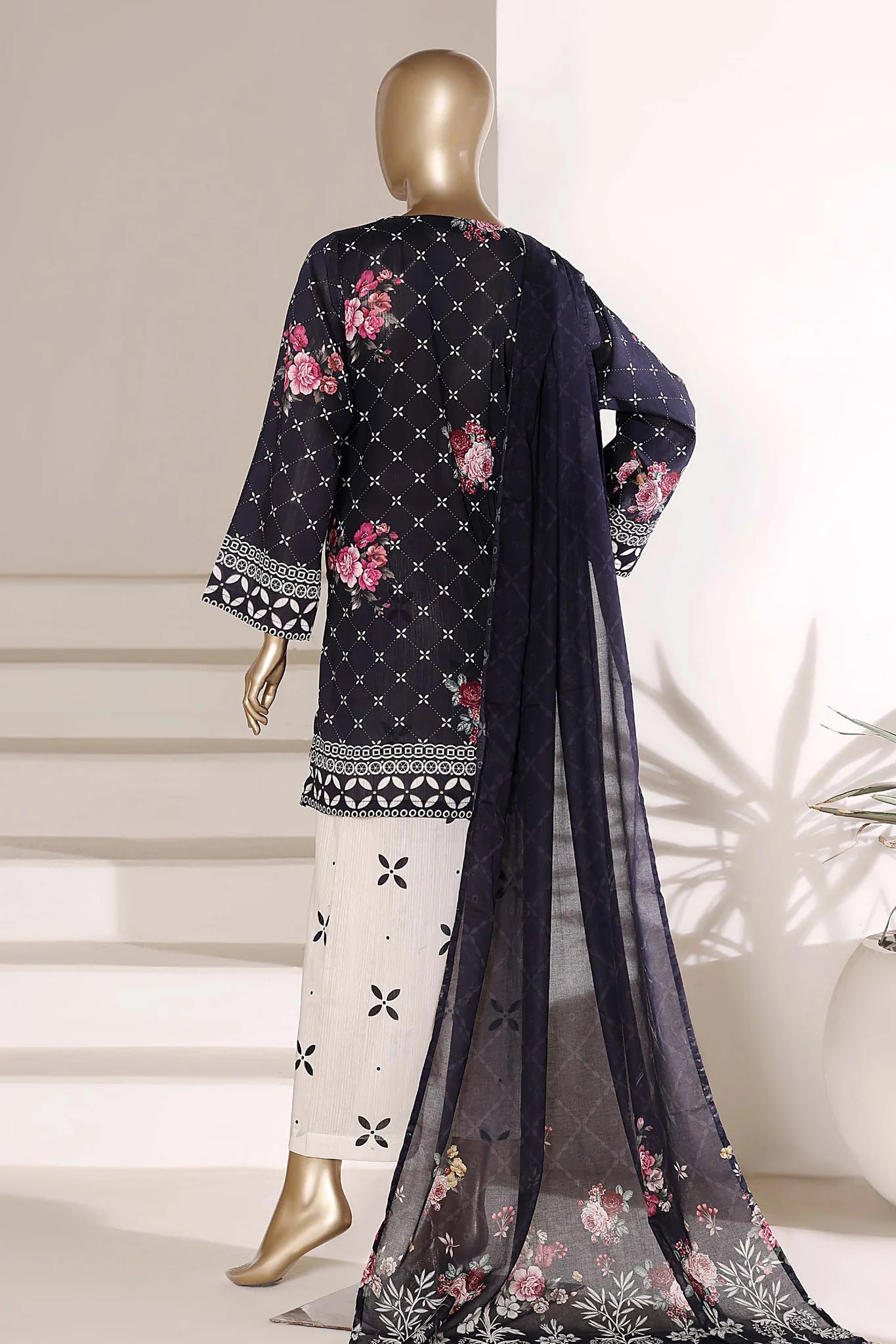 Chic & Minimal Style- Stitched 3PC