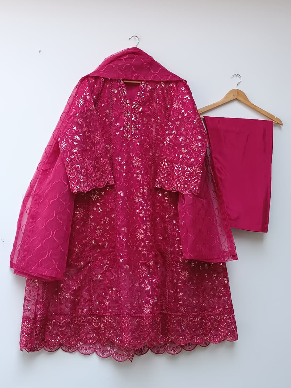 Royale Elegance Panel Frock - Stitched 3PC