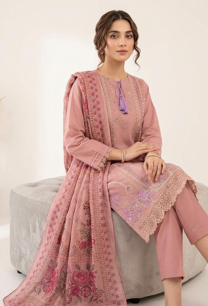 Stylish Embroidered - Stitched 3PC