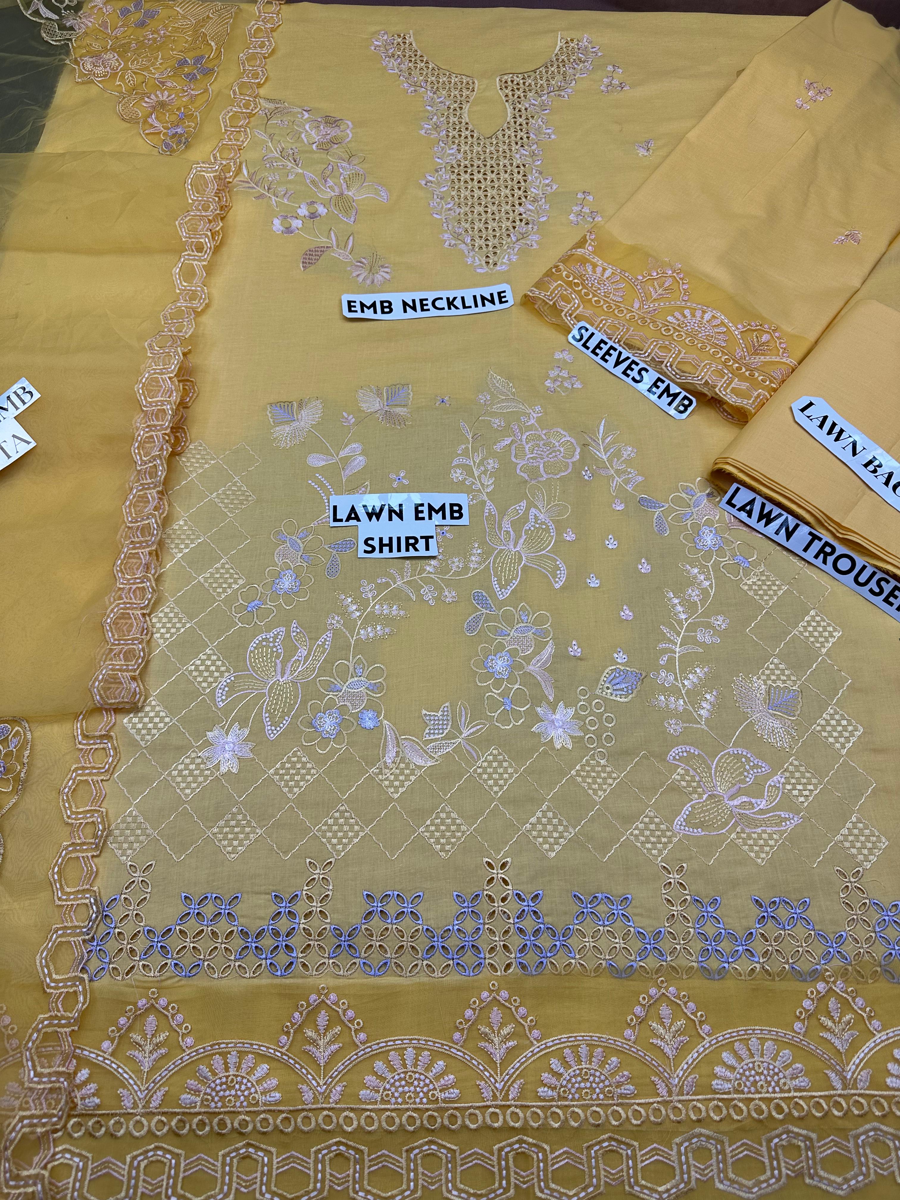 Royal Bloom- Unstitched 3PC