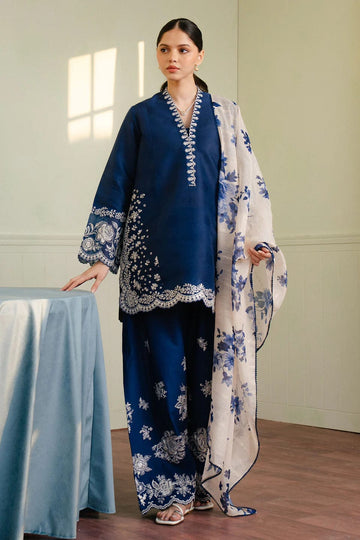 Elegant Threadwork- Unstitched 3PC