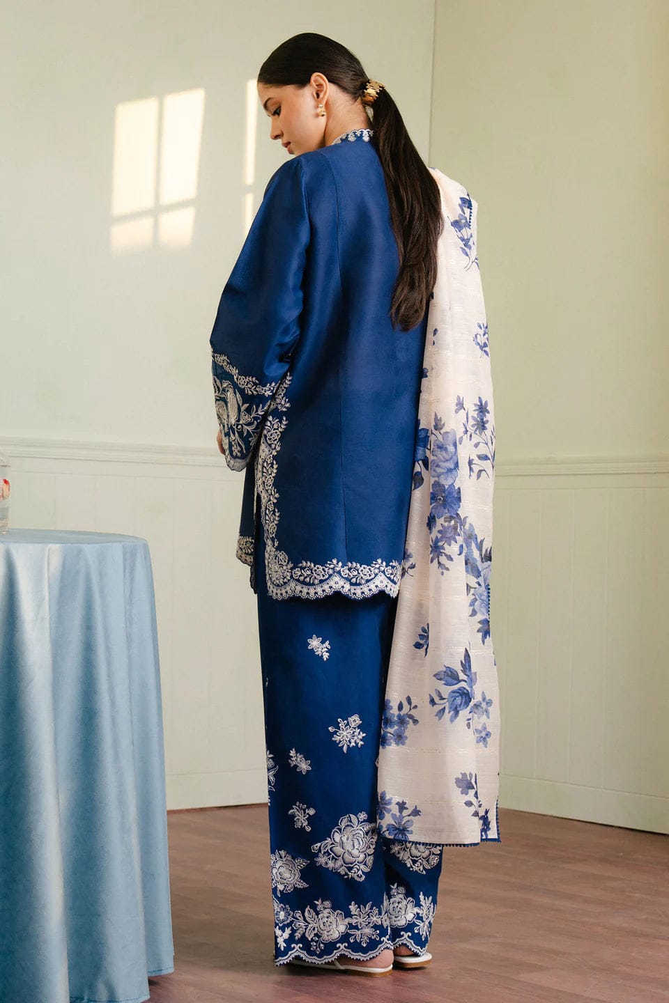 Elegant Threadwork- Unstitched 3PC