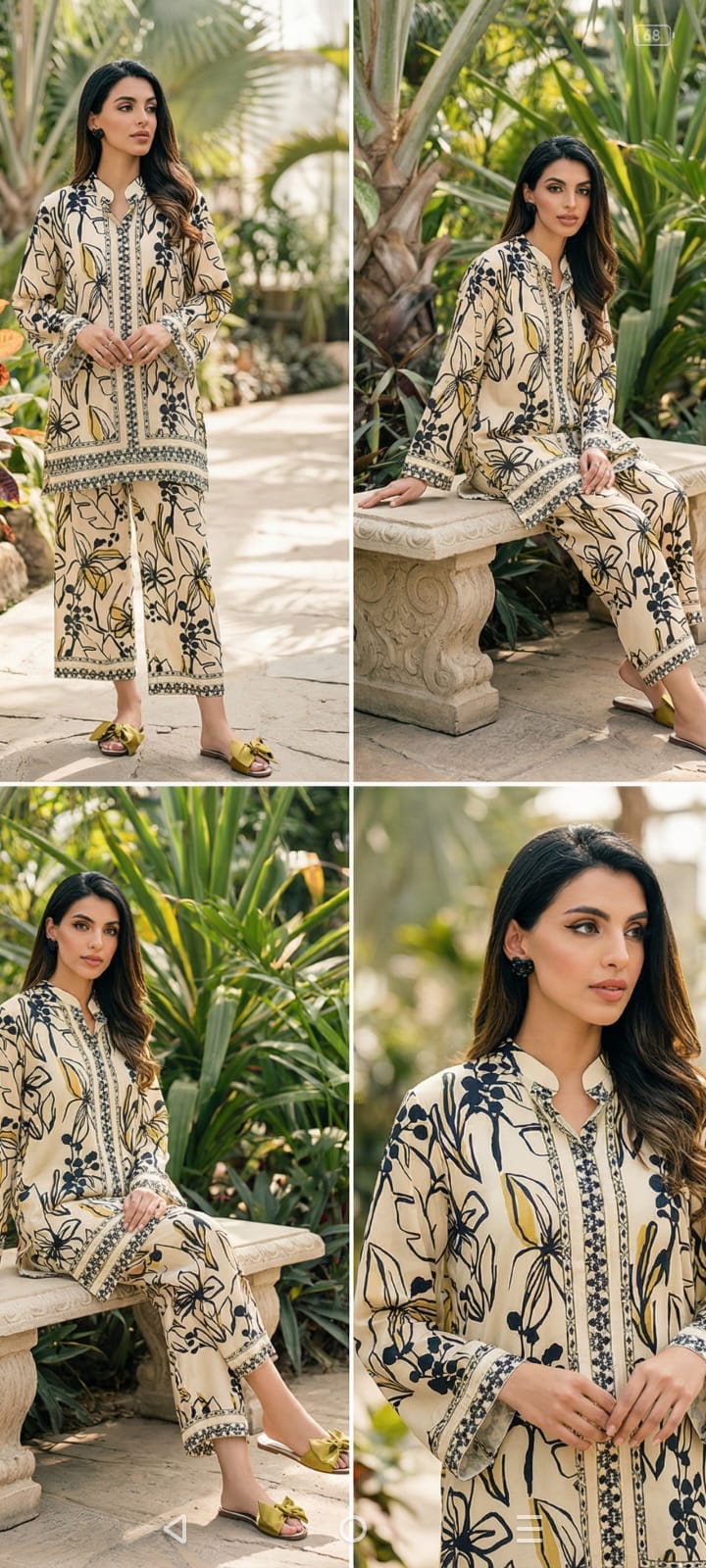 Bloom Silk-Unstitched 3PC