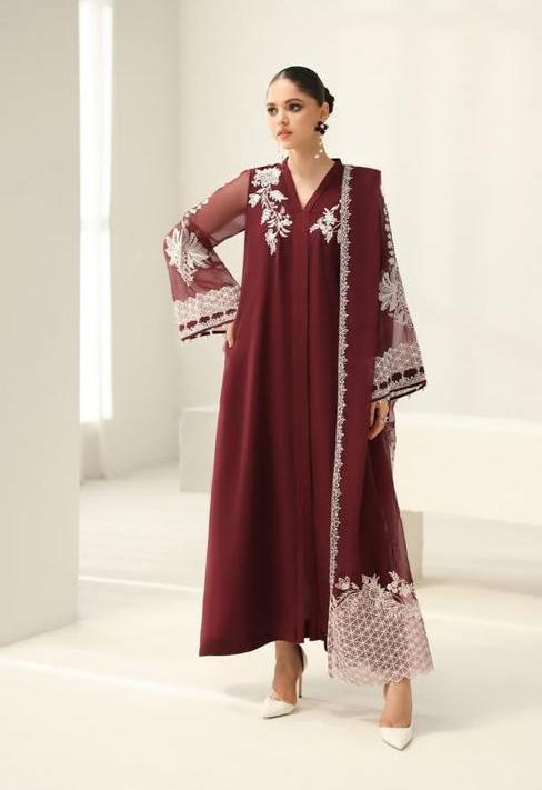 Thread & Sparkle Chiffon- Unstitched 3PC
