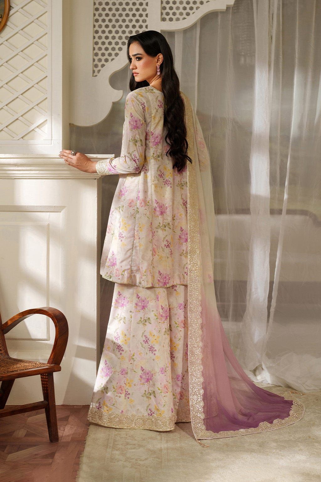Graceful Printed Suit- Unstitched 3PC