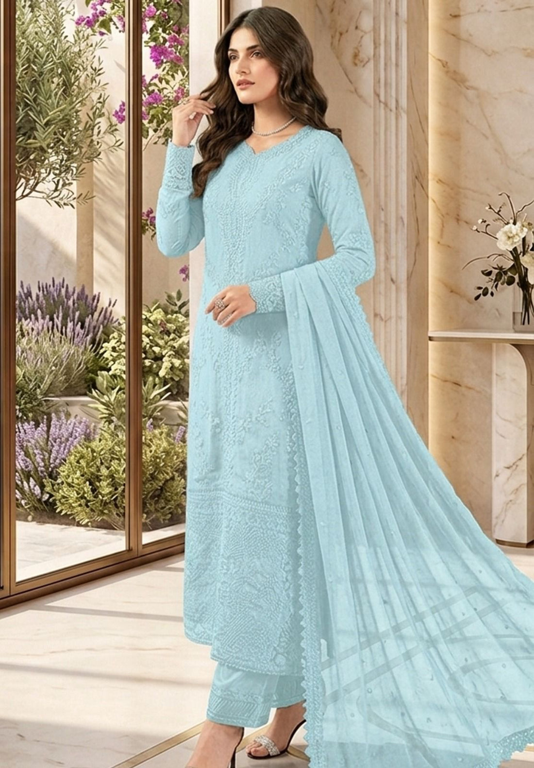 Exclusive Chiffon- Unstitched 3PC