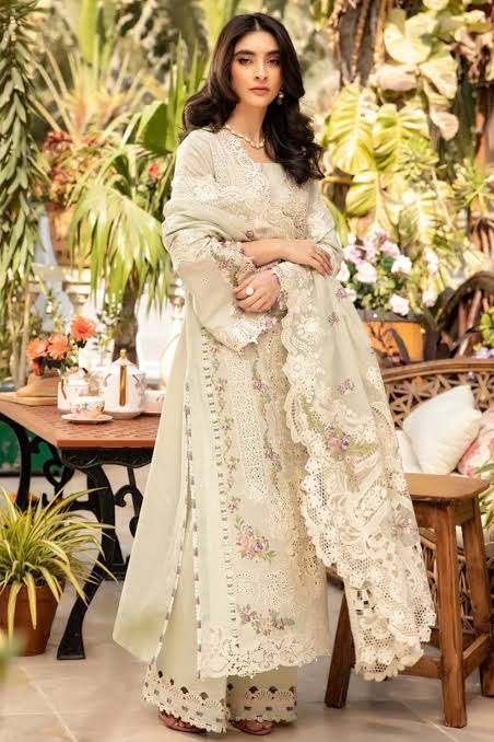 Designer Chikankari Dress- Unstitched 3PC