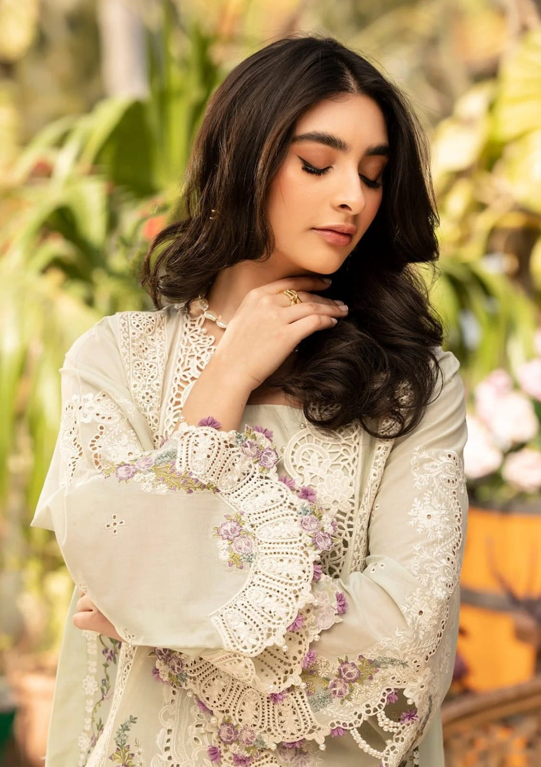 Designer Chikankari Dress- Unstitched 3PC