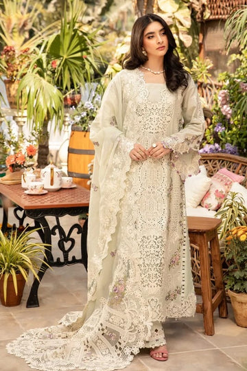 Designer Chikankari Dress- Unstitched 3PC