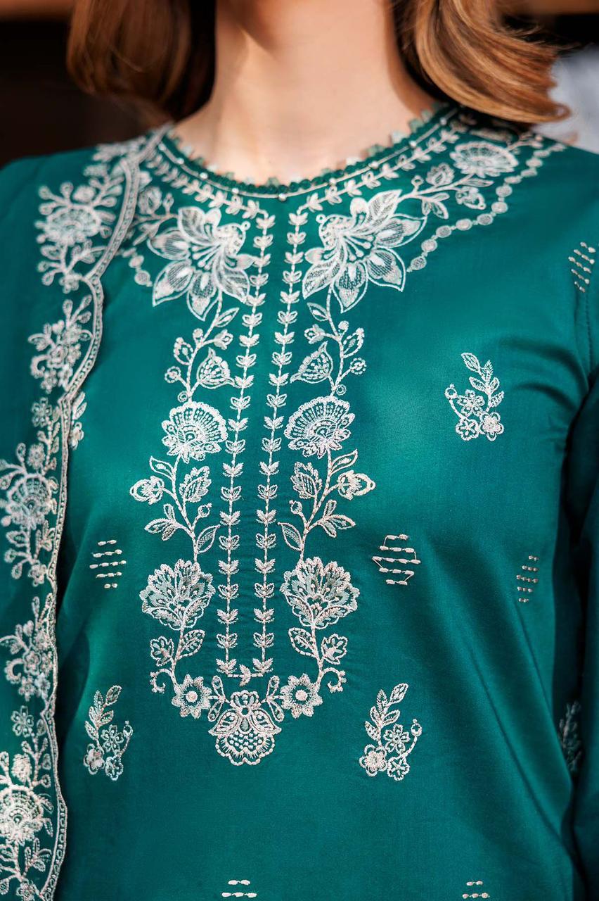 Farasha AirJet Lawn Ensemble – Unstitched 3PC Embroidered