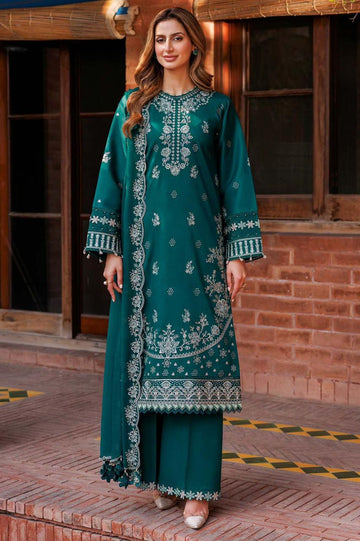 Farasha AirJet Lawn Ensemble – Unstitched 3PC Embroidered