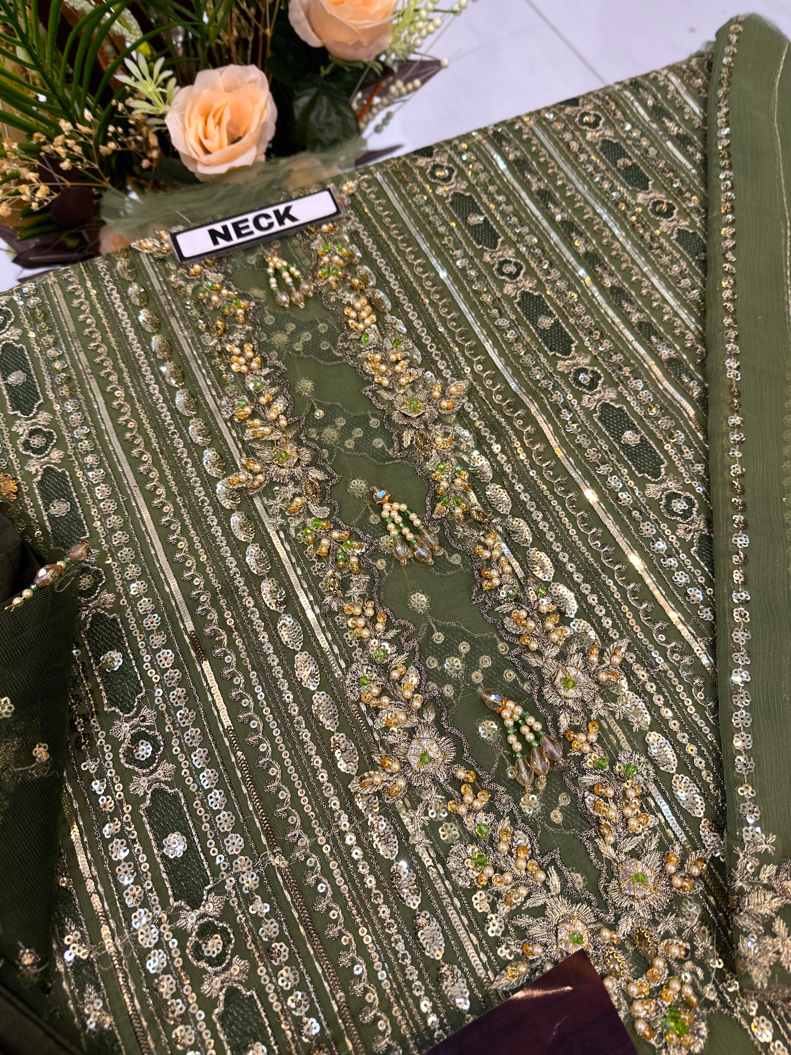 Chiffon Luxury Premium Embroidered | 3PC Unstitched