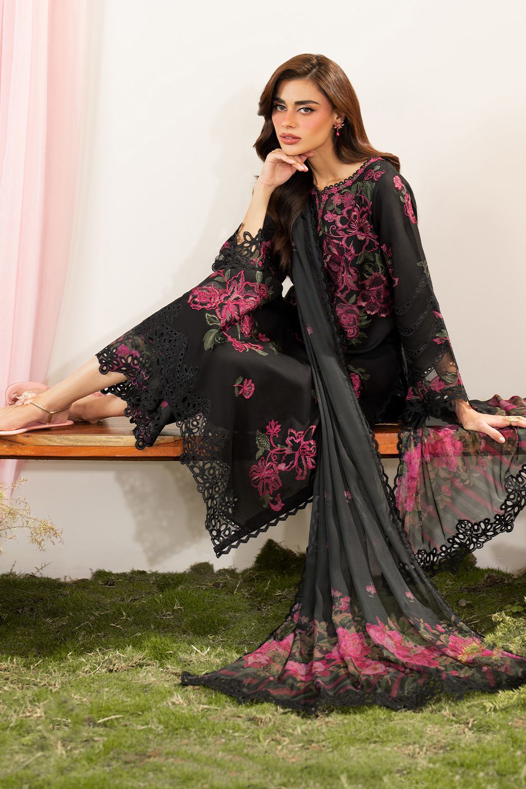Premium Embroidered Lawn | 3PC Unstitched