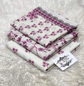Bin Saeed Printed Lawn| Unstitched 3PC