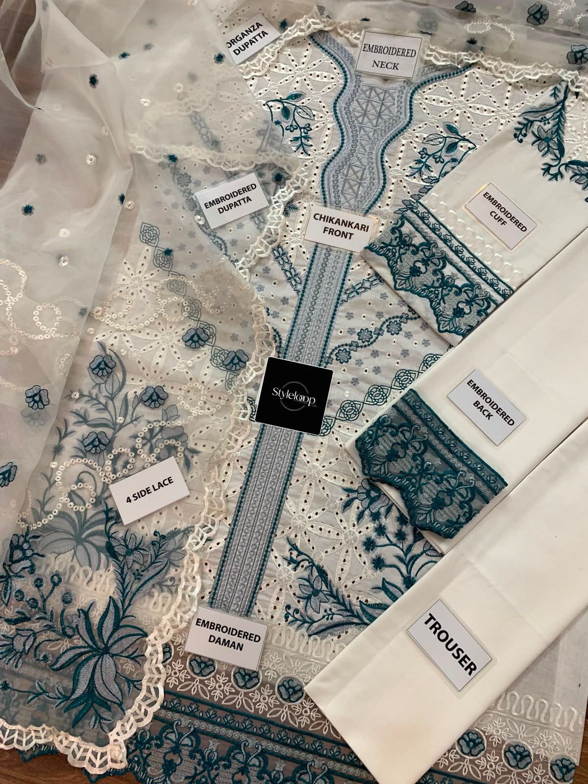 Luxury Cotton Chikankari | 3PC Unstitched