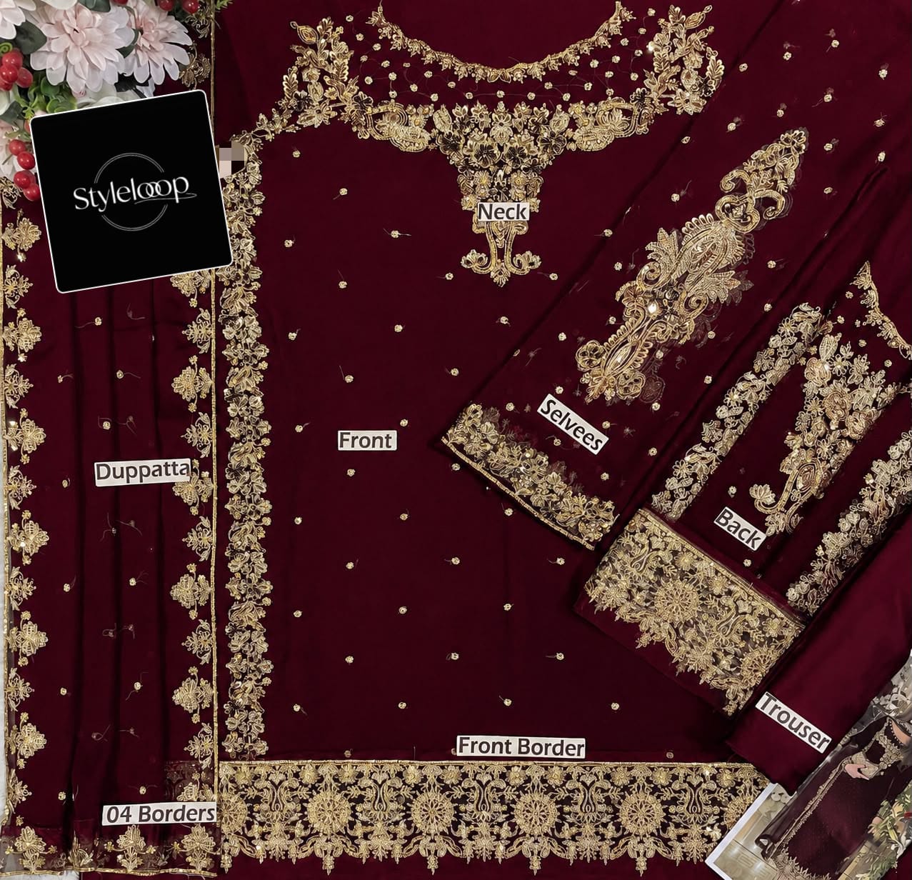 Premium Chiffon Embroidered | 3PC Unstitched
