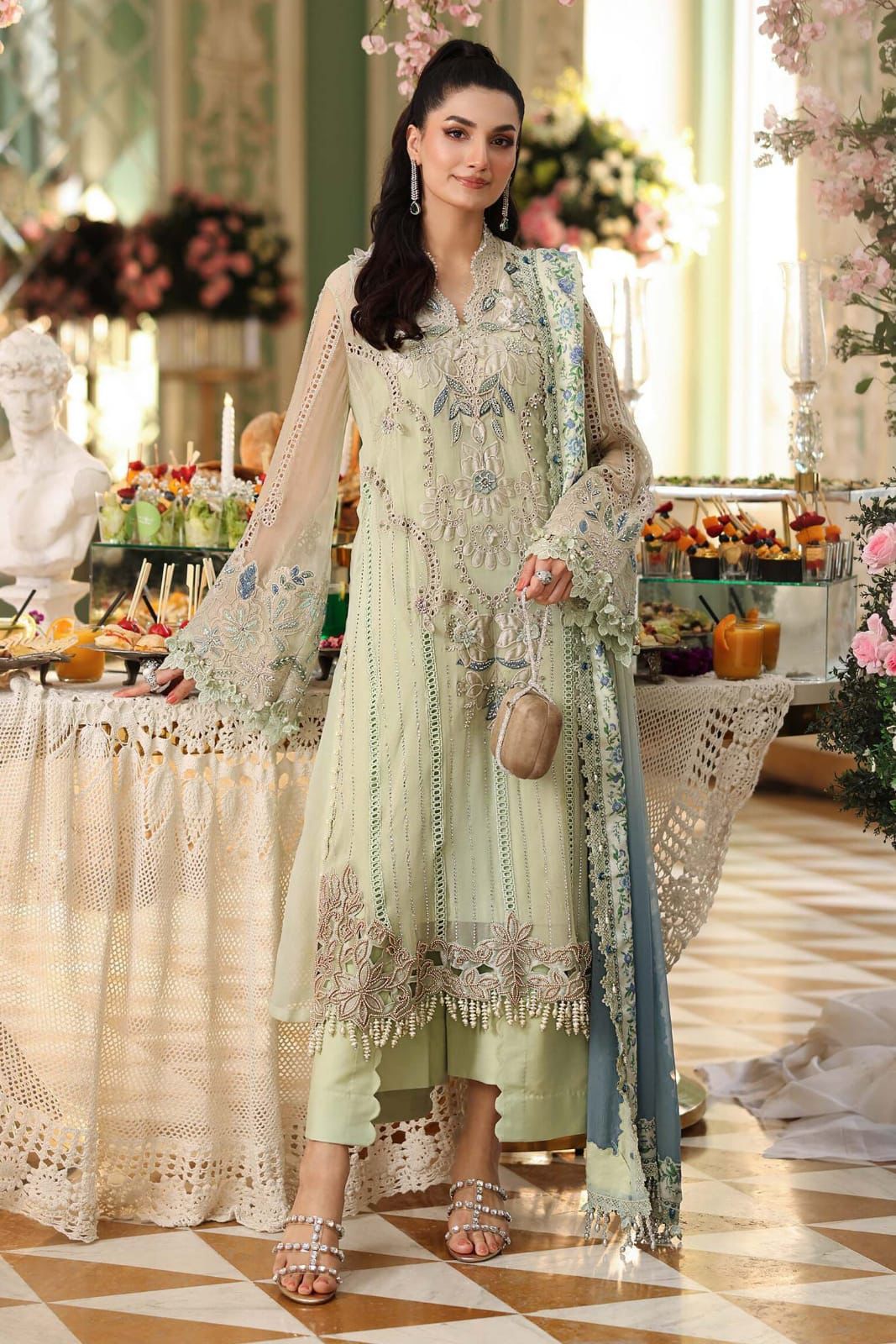 Heavy Embroidered Chiffon | 3PC Unstitched