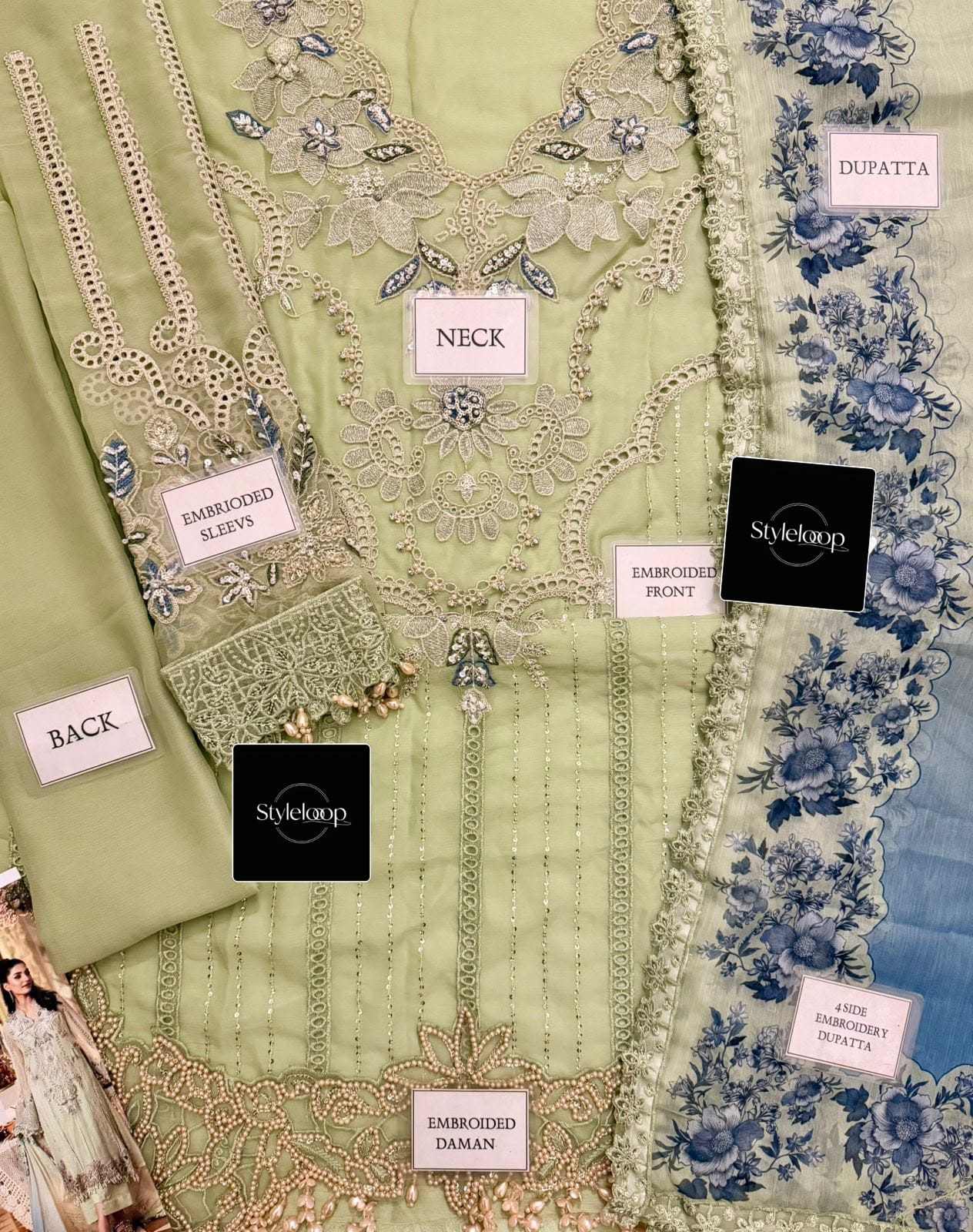 Heavy Embroidered Chiffon | 3PC Unstitched