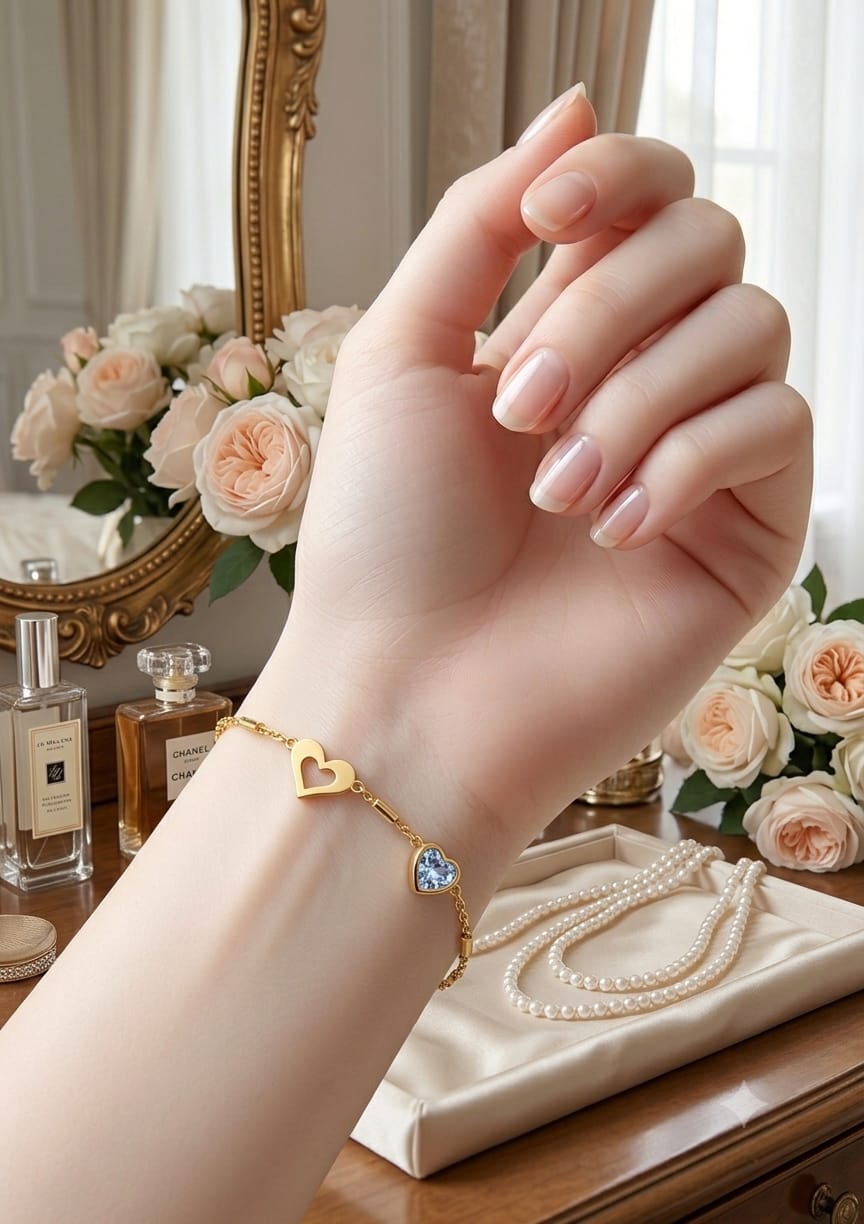 Zircon Heart Charm Bracelet