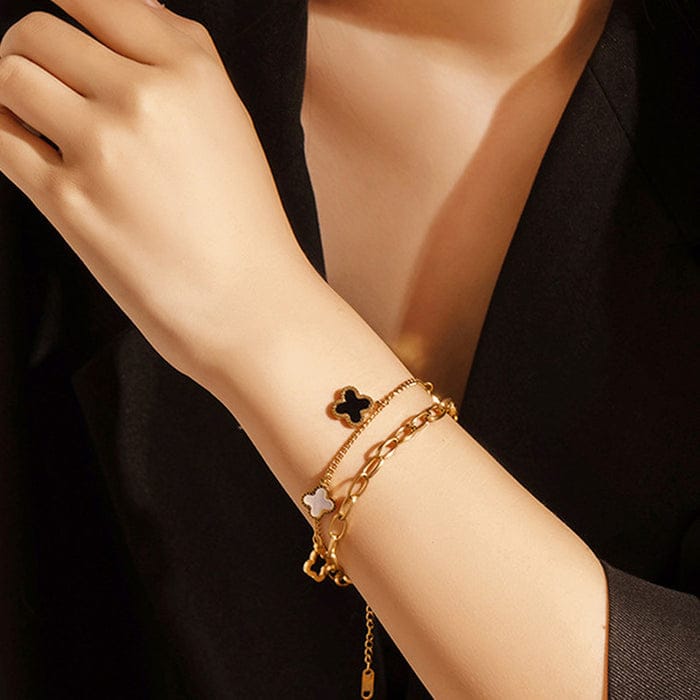 Flower Double Chain Bracelet