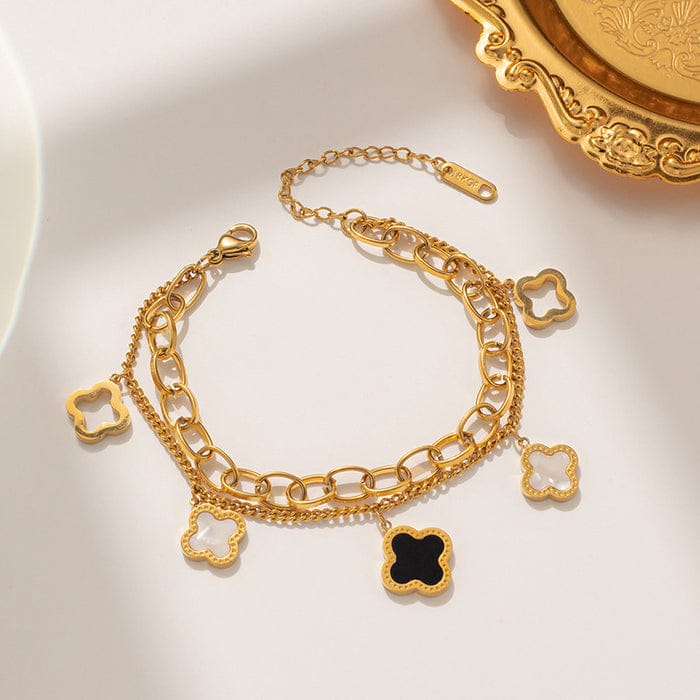 Flower Double Chain Bracelet