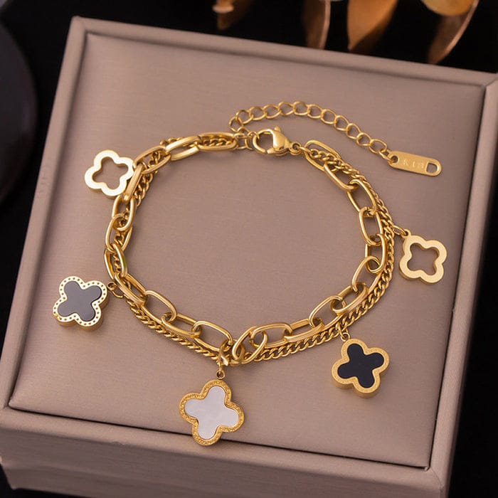 Flower Double Chain Bracelet