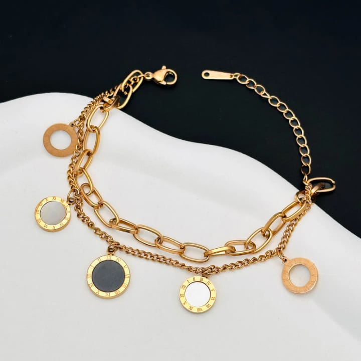 Geometric Roman Letter Bracelet