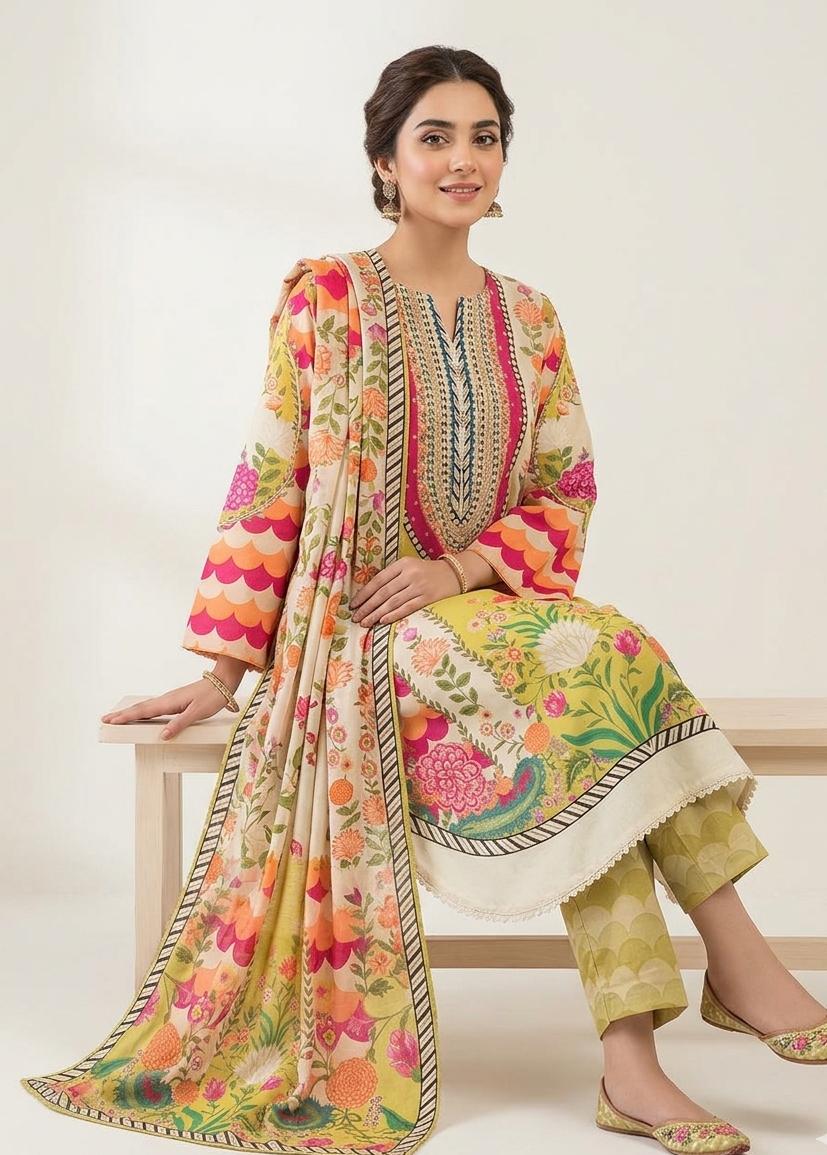 Graceful Gota Line - Stitched 3PC