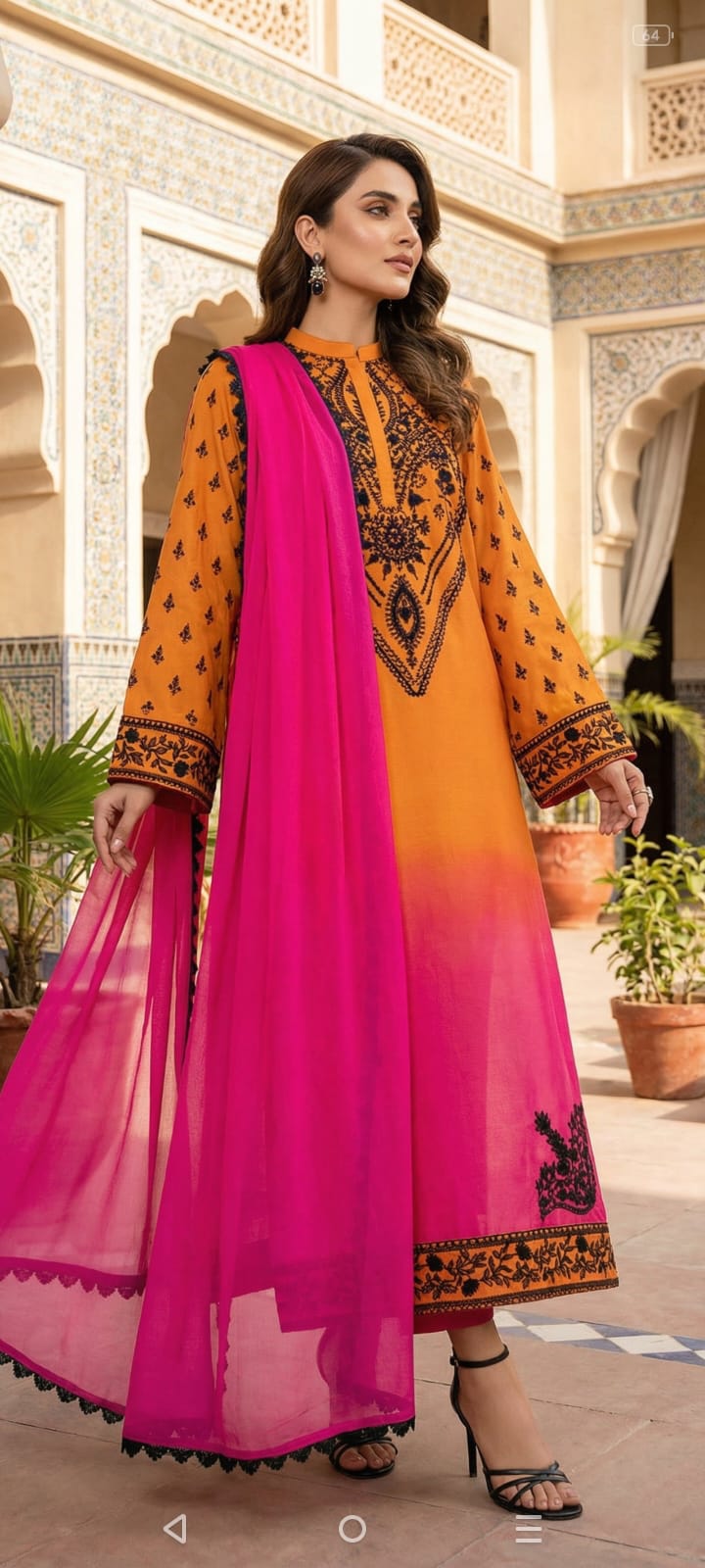 Elegant Printed Ensemble - Unstitched 3PC