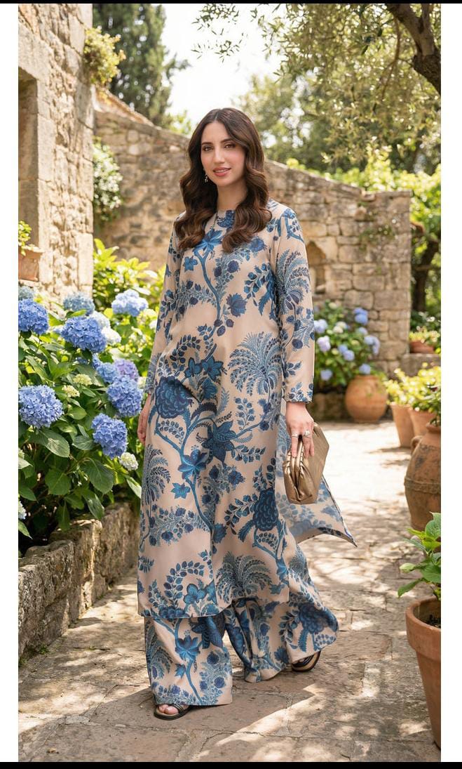 Petal Silk-Unstitched 3PC