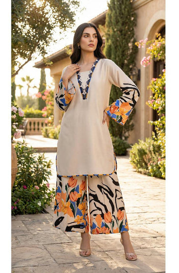Floral Silk-Unstitched 3PC