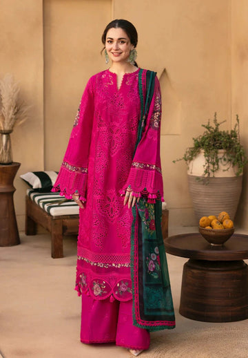 Pink Embroidered Outfit - Unstitched 3PC